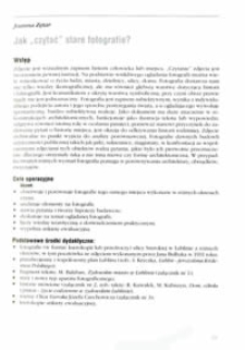 Jak "czytać" stare fotografie?