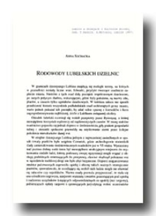 Rodowody lubelskich dzielnic