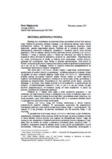 Historia m&oacute;wiona i wojna