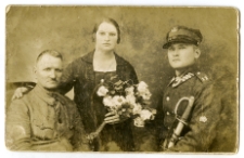 Jan Namiota z żoną i teściem