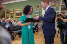 Zofia Sznajdman-Rydz - wręczenie medalu 700-lecia Lublina - inauguracja Zjazdu Lublinerów