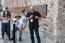 Ceremonia upamiętnienia na terenie dawnego Umschlagplatz przy ulicy Zimnej