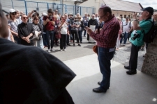 Ceremonia upamiętnienia na terenie dawnego Umschlagplatz przy ulicy Zimnej
