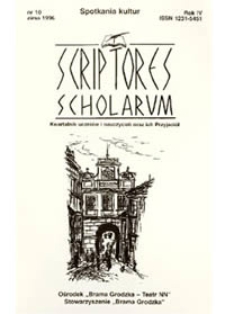Scriptores Scholarum : kwartalnik uczniów i nauczycieli oraz ich Przyjaciół, R. 4 nr 10, zima 1996 : spotkania kultur
