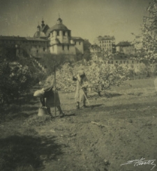 Widok na zabudowania klasztoru oo. Dominikan&oacute;w od strony ul. Podwale