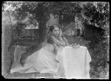 Girl sitting at the table