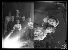 Family photograph and portrait of two girls