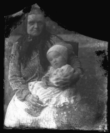 Elderly woman with small child
