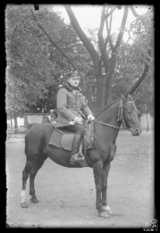Portret żołnierza na koniu
