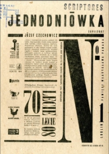 Scriptores : Jednodni&oacute;wka 30 VII 2007